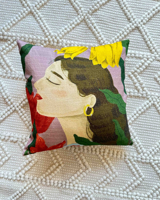 Anthea Illustrated Pillow Cover