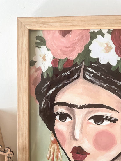 Frida With Roses Print