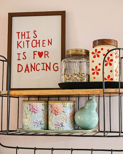Groovy Kitchen Print-Posters, Prints & Visual Artwork-Hyppy.in-9" x 12"-Framed-Hyppy.in