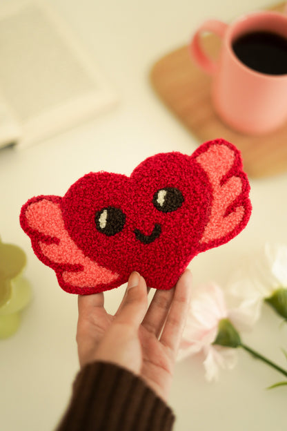 Flutter Heart Mug Rug