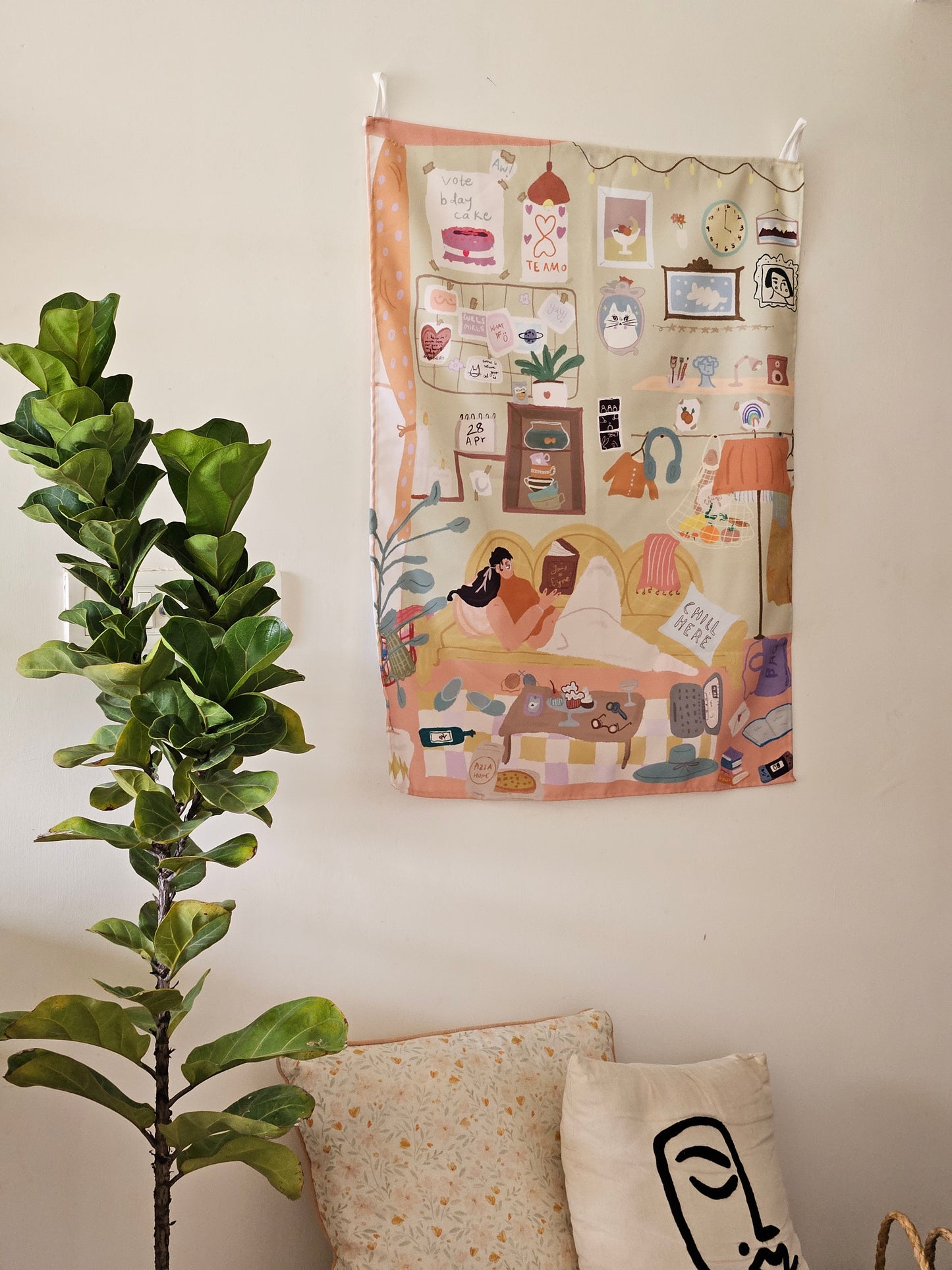 Lazy Girl Tapestry