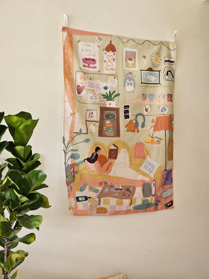 Lazy Girl Tapestry