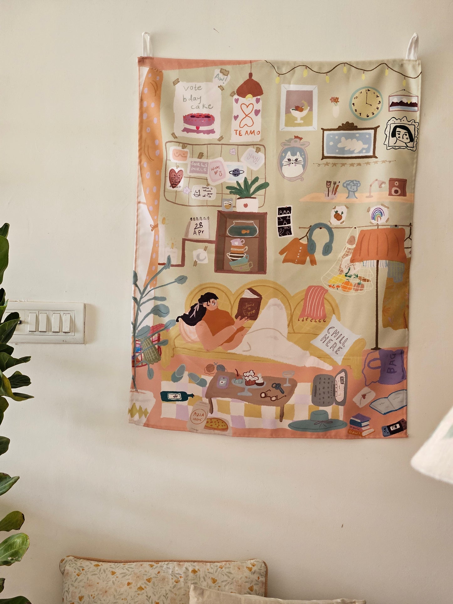 Lazy Girl Tapestry