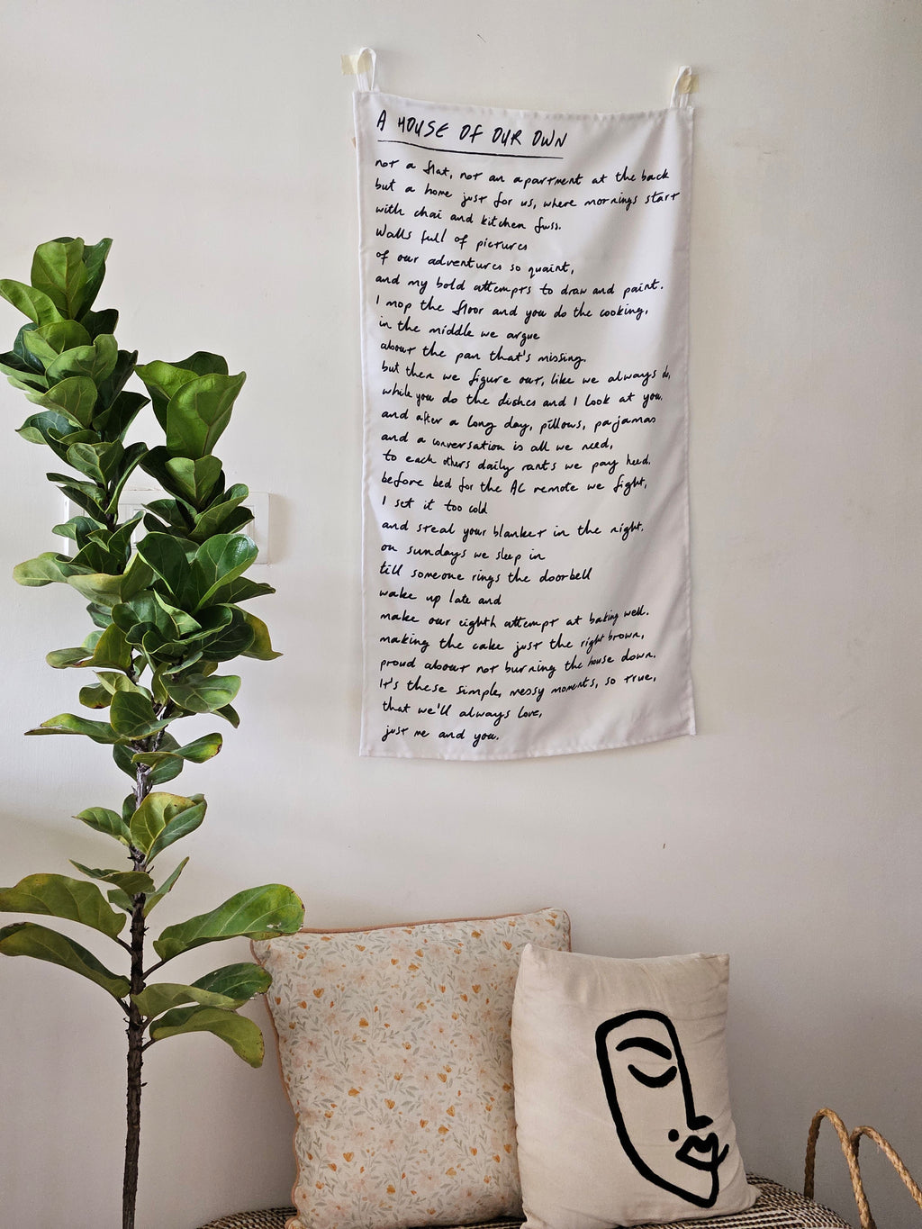 A House of Our Own Tapestry-Decorative Tapestries-Hyppy.in-20" x 35"-Hyppy.in