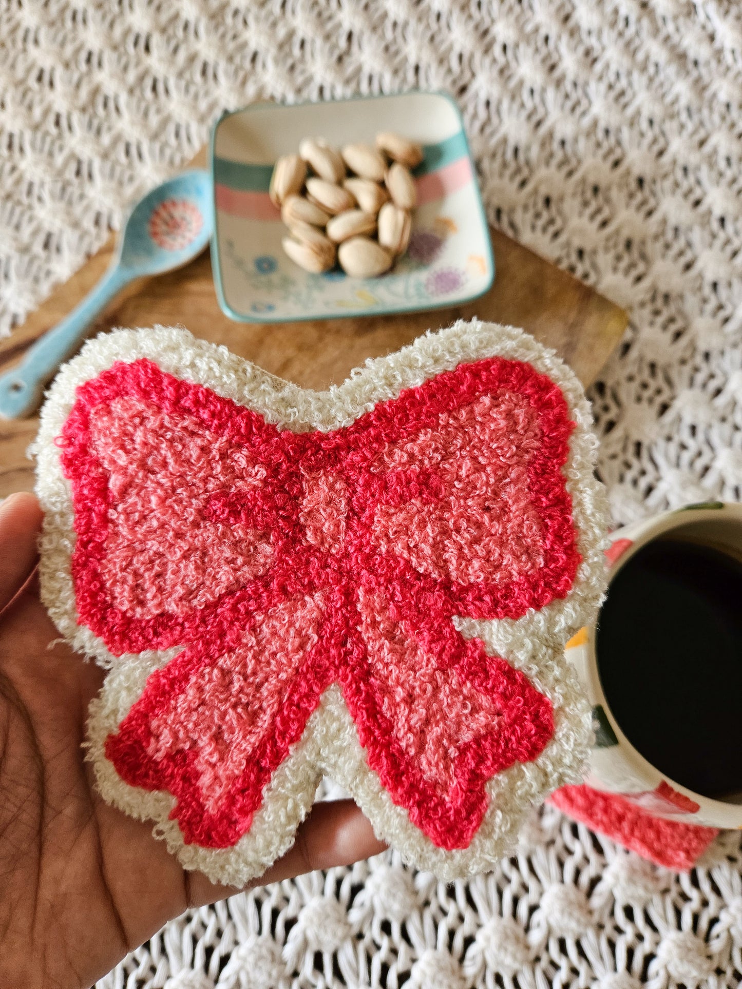 The Bow beauty Mug Rug