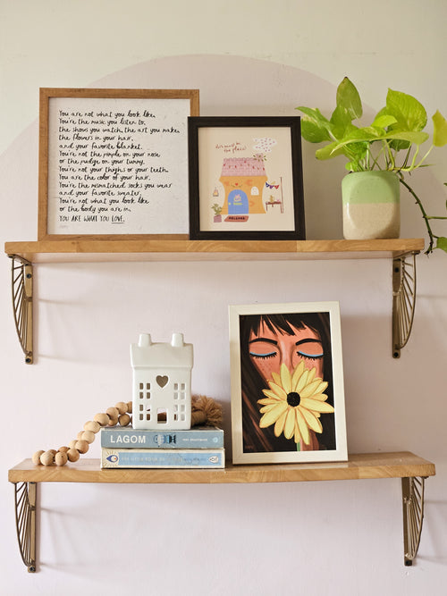 Minimalist wall art featuring the quote in warm tones, perfect for modern boho décor.