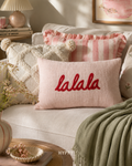 Lalala Embroidered Cushion Cover