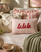Lalala Embroidered Cushion Cover