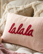Lalala Embroidered Cushion Cover