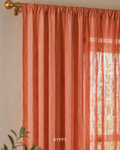 Blush & Rust Sheer Curtain