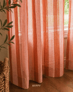 Blush & Rust Sheer Curtain