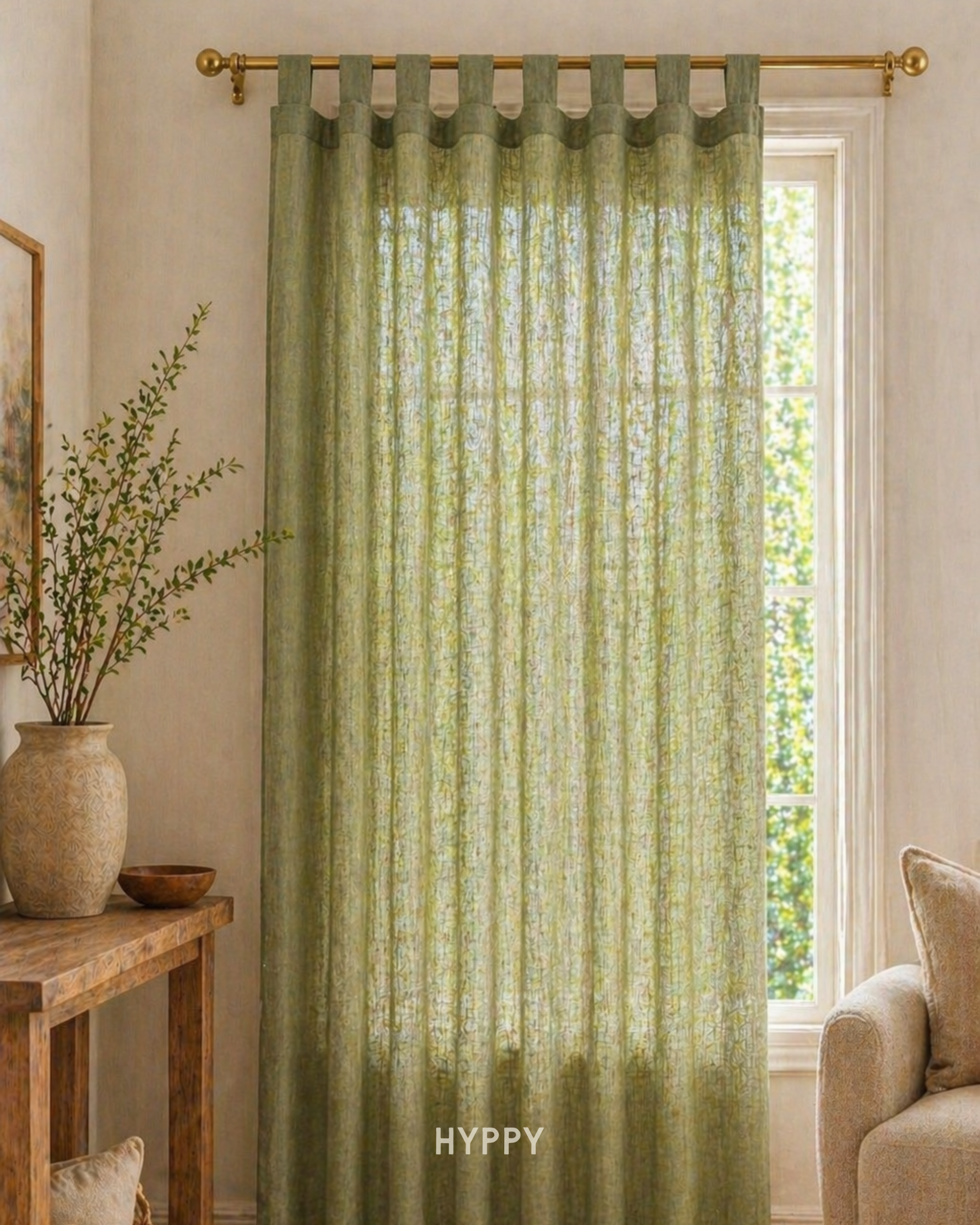 Sage Mist Sheer Curtain