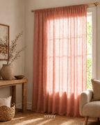Dusty Rose Sheer Curtain