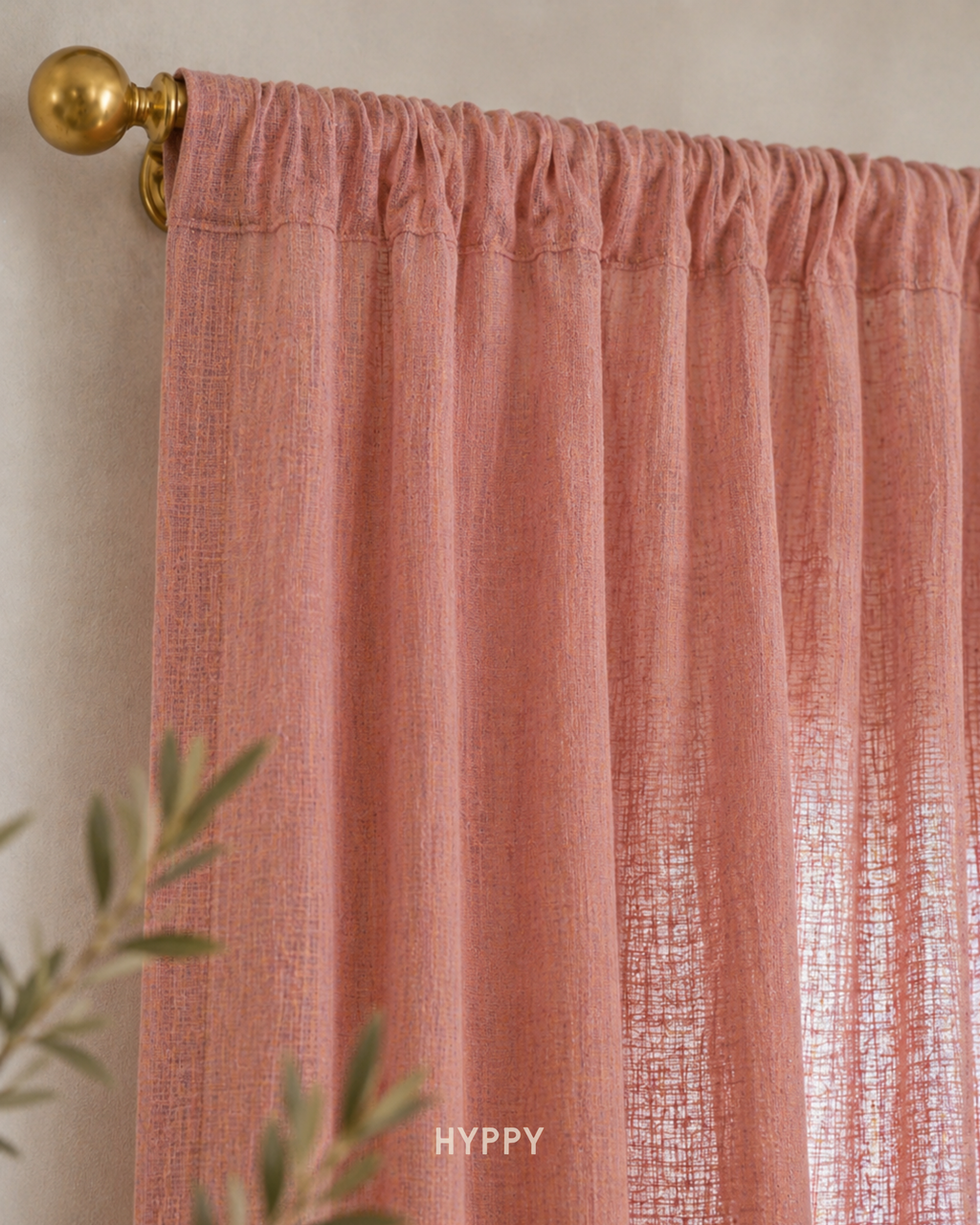 Dusty Rose Sheer Curtain