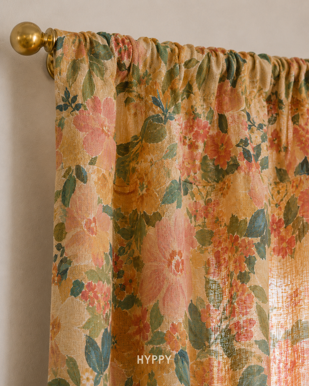Wildflower Blush Sheer Curtain