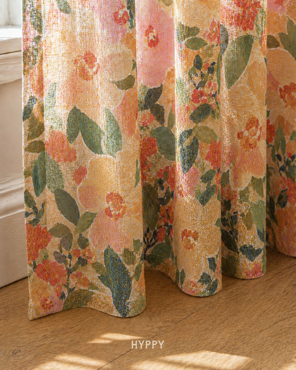 Wildflower Blush Sheer Curtain