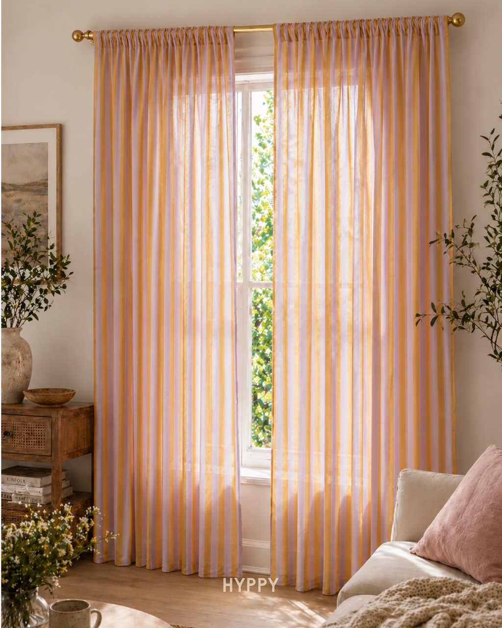 Lilac & Marigold Sheer Curtain