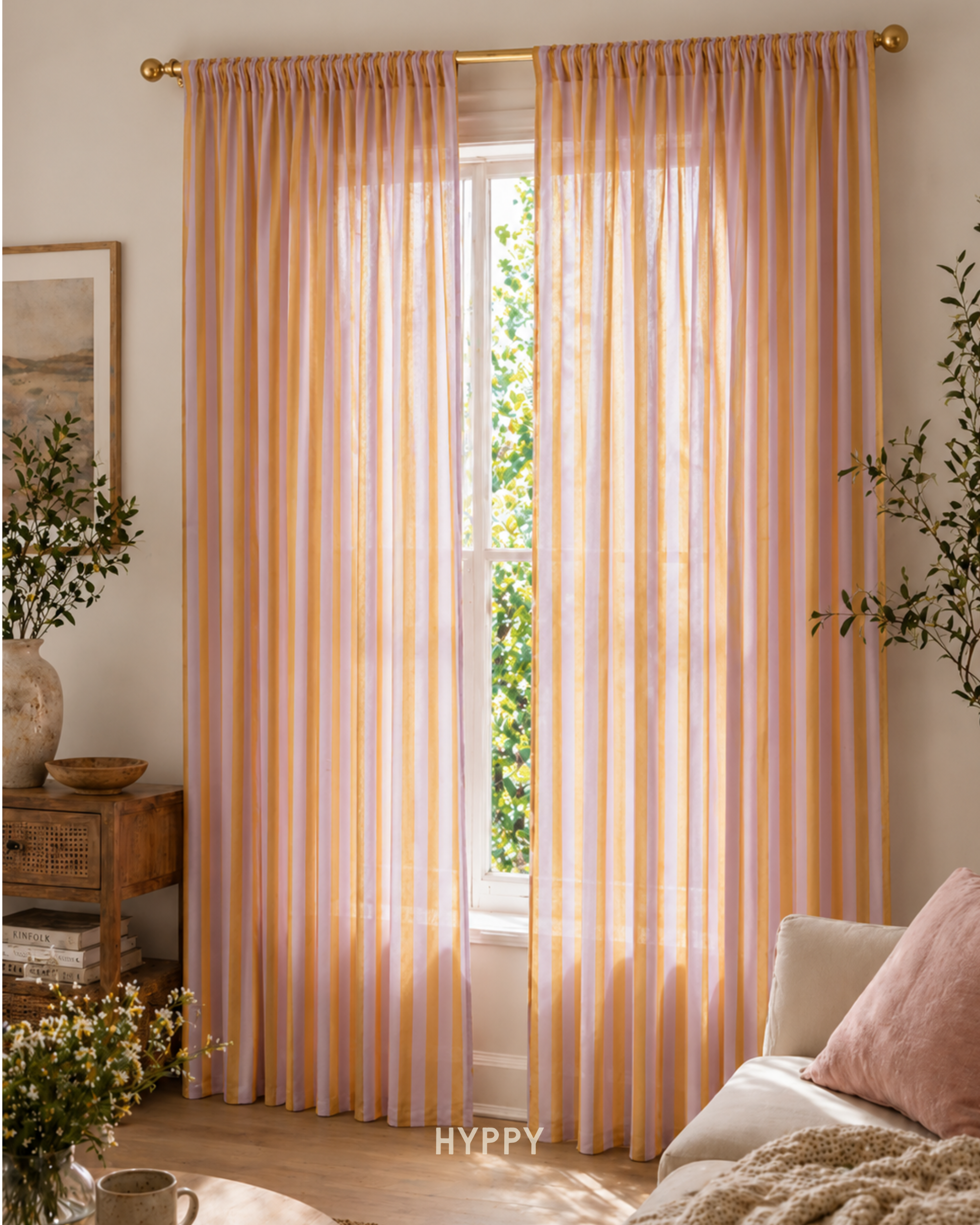 Lilac & Marigold Sheer Curtain