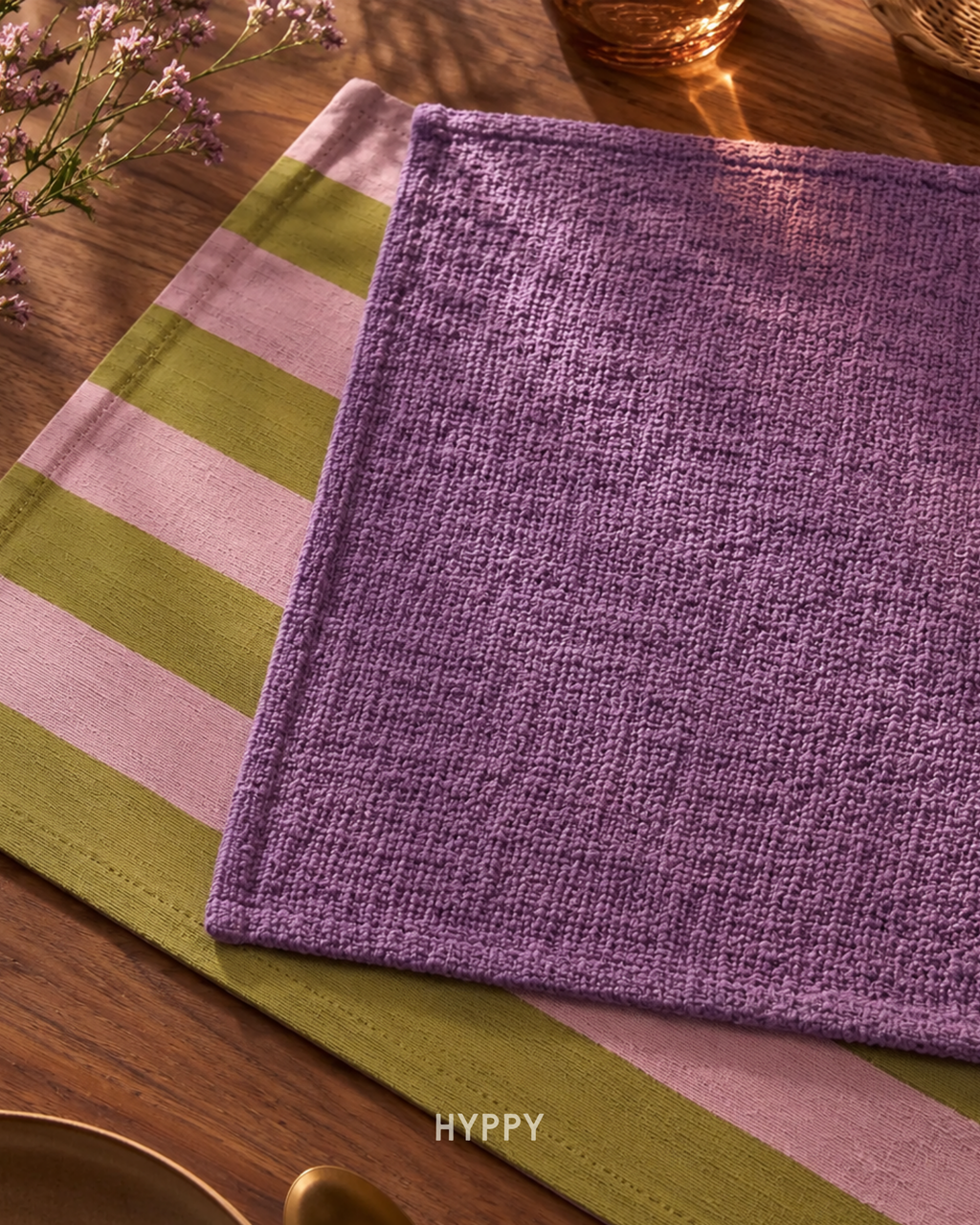 Lilac Brunch Placemat Set texture detail