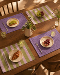 Lilac Brunch Placemat Set styled on a dining table