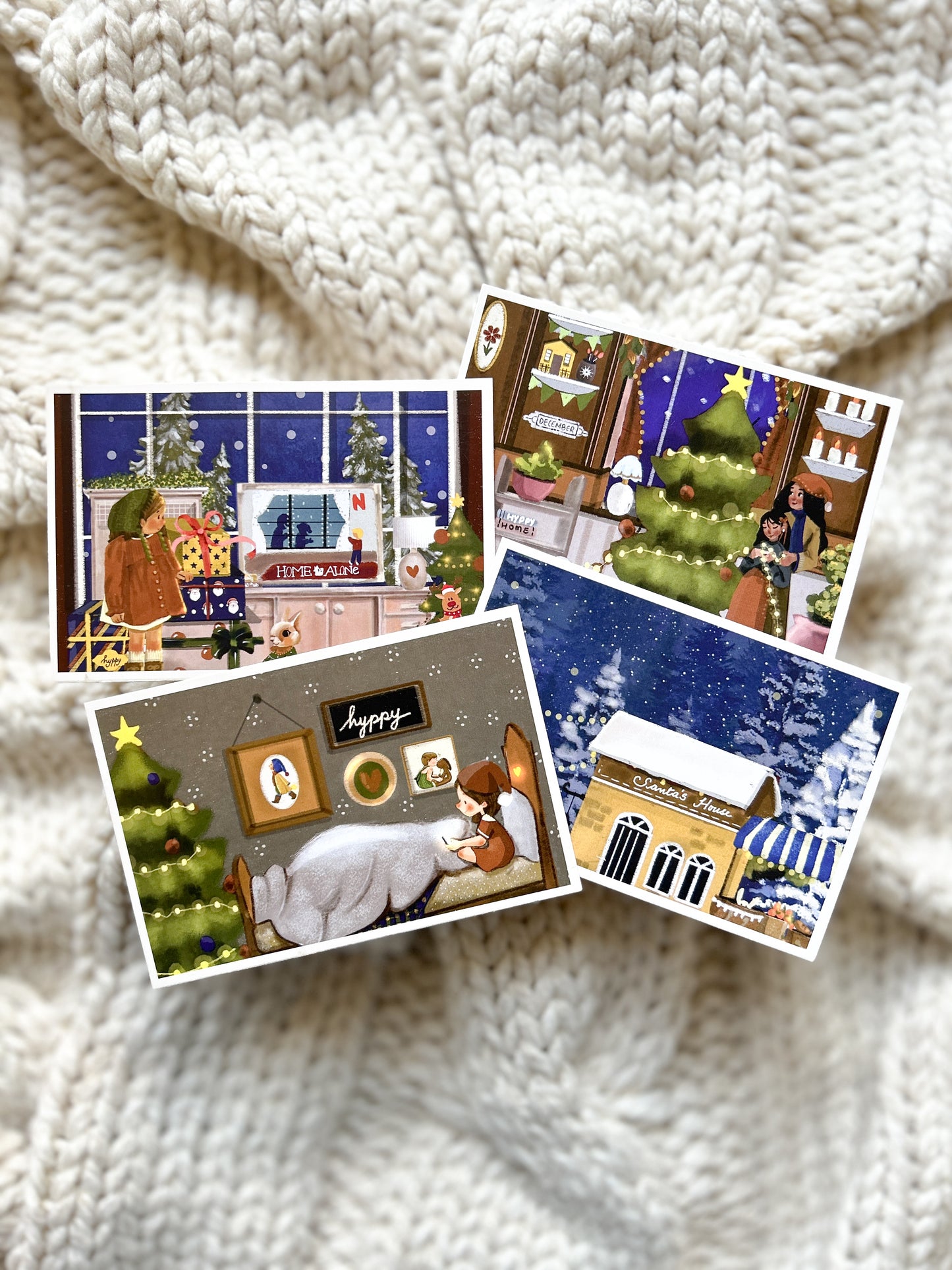 Christmas Postcards Pack of 8