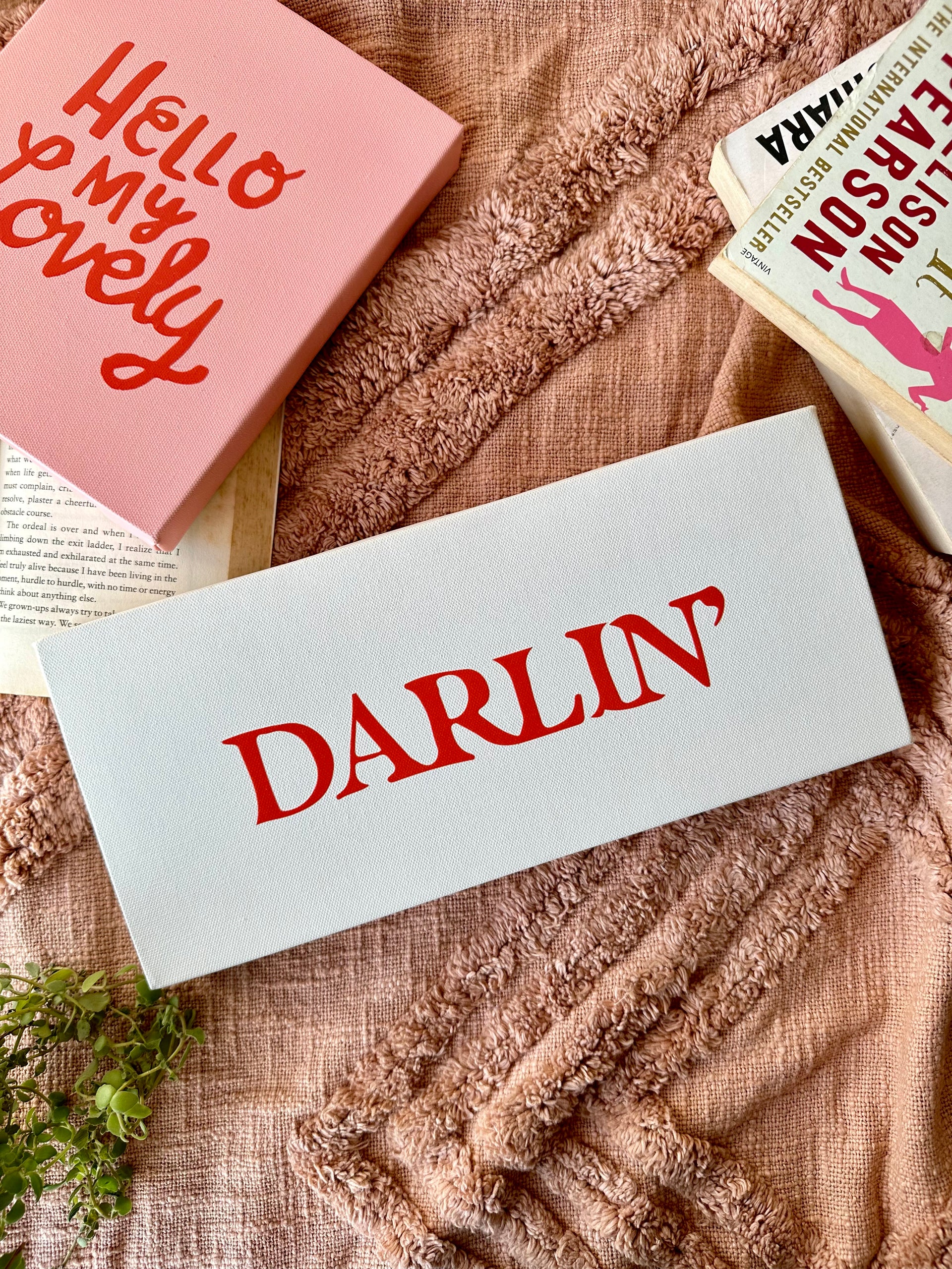 Dear Darlin Embossed Canvas Print