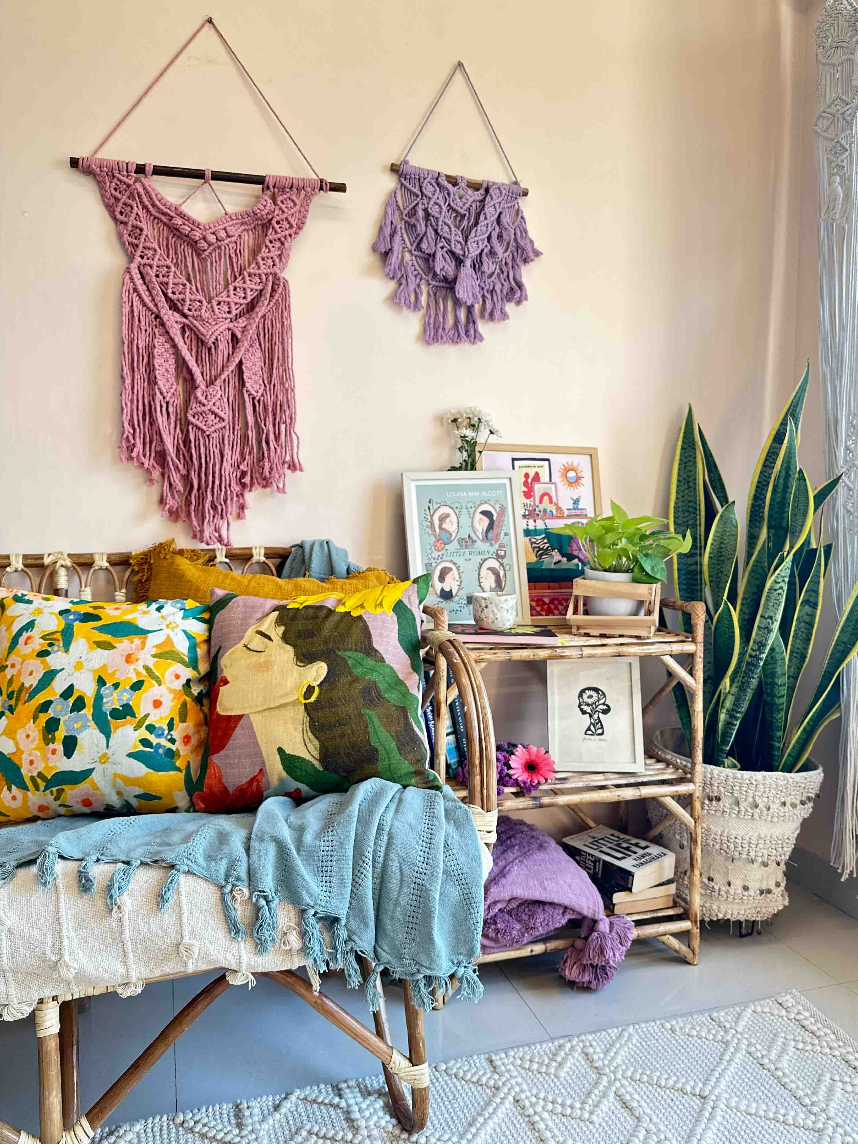 Anthea Illustrated Pillow Cover-Pillows-Hyppy.in-16inch x 16inch-Without filler-Hyppy.in