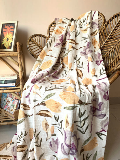 Mountain Flowers Woven Throw Blanket - Shop Online on roomtery