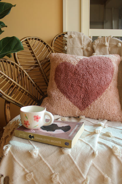 All Hearts Tufted Pillow Cover