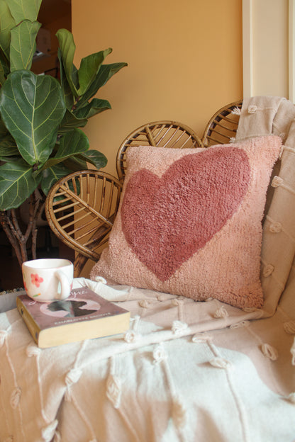 All Hearts Tufted Pillow Cover