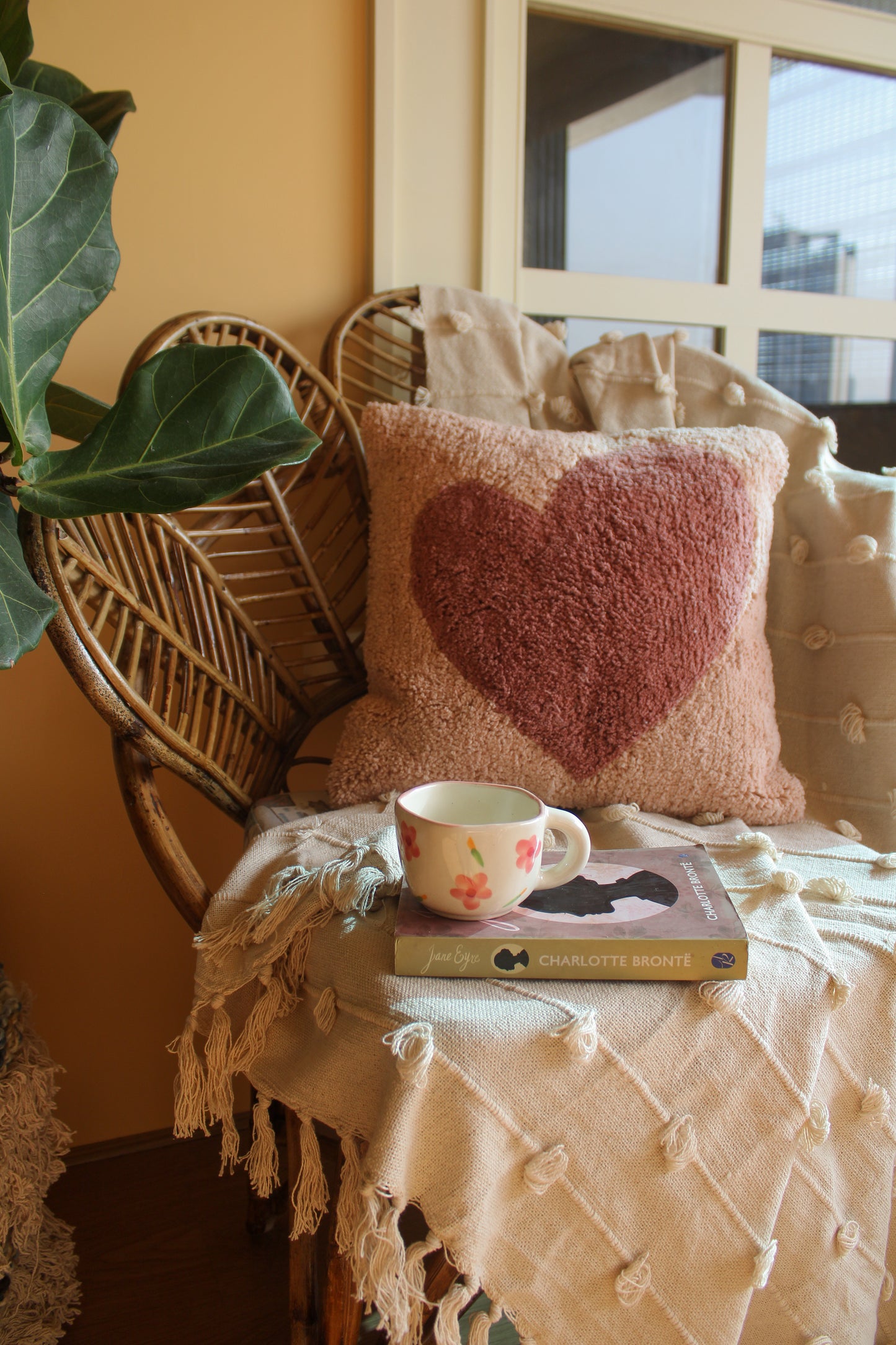 All Hearts Tufted Pillow Cover