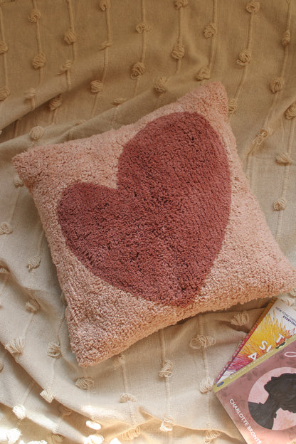 All Hearts Tufted Pillow Cover