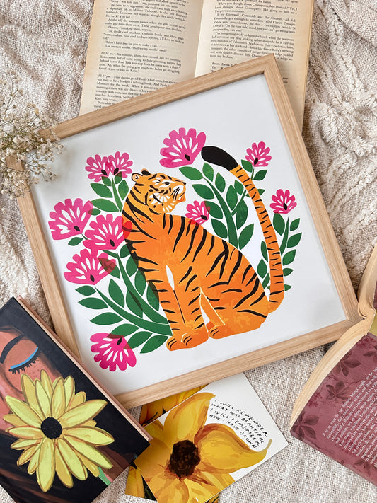 Impresión de tigresa tropical