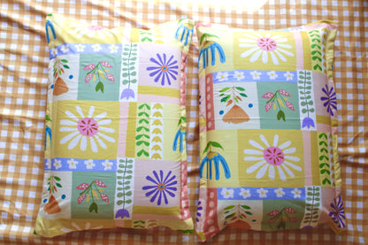 Floral Tiles Pillow Set of 2