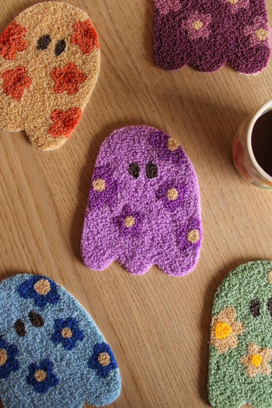 The Spooky Mug Rug- Lilac