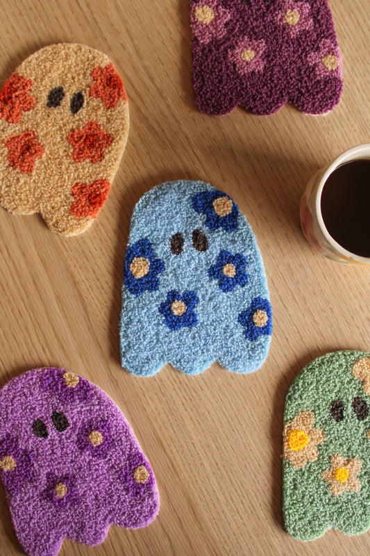 The Spooky Mug Rug- Blue