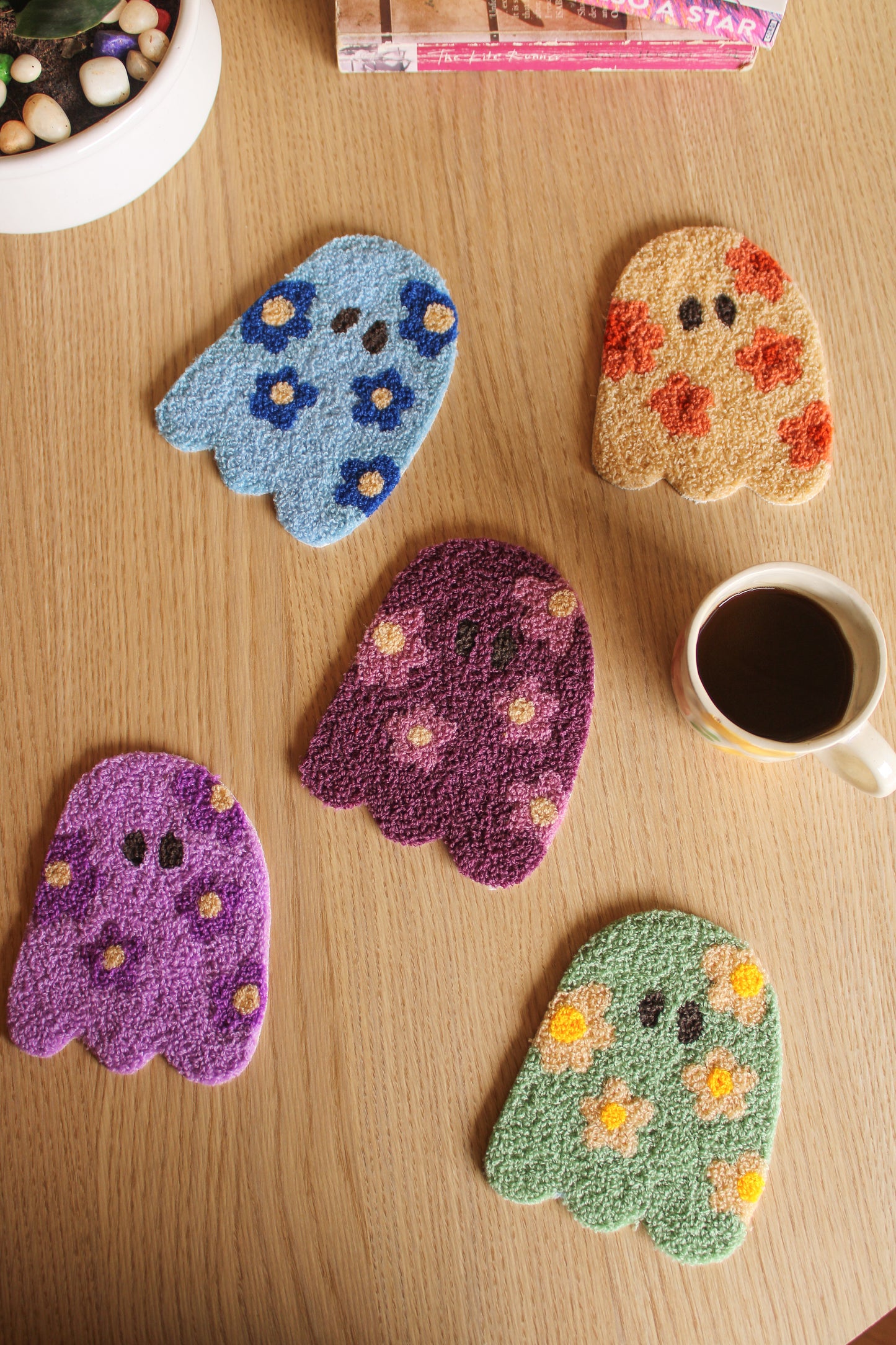 The Spooky Mug Rug- Purple