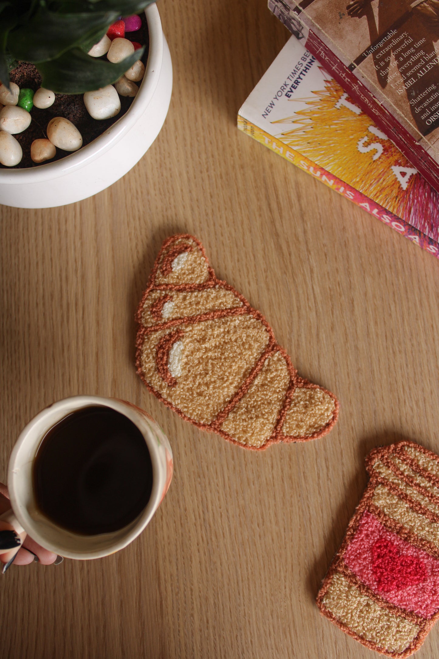 The Croissant Mug Rug