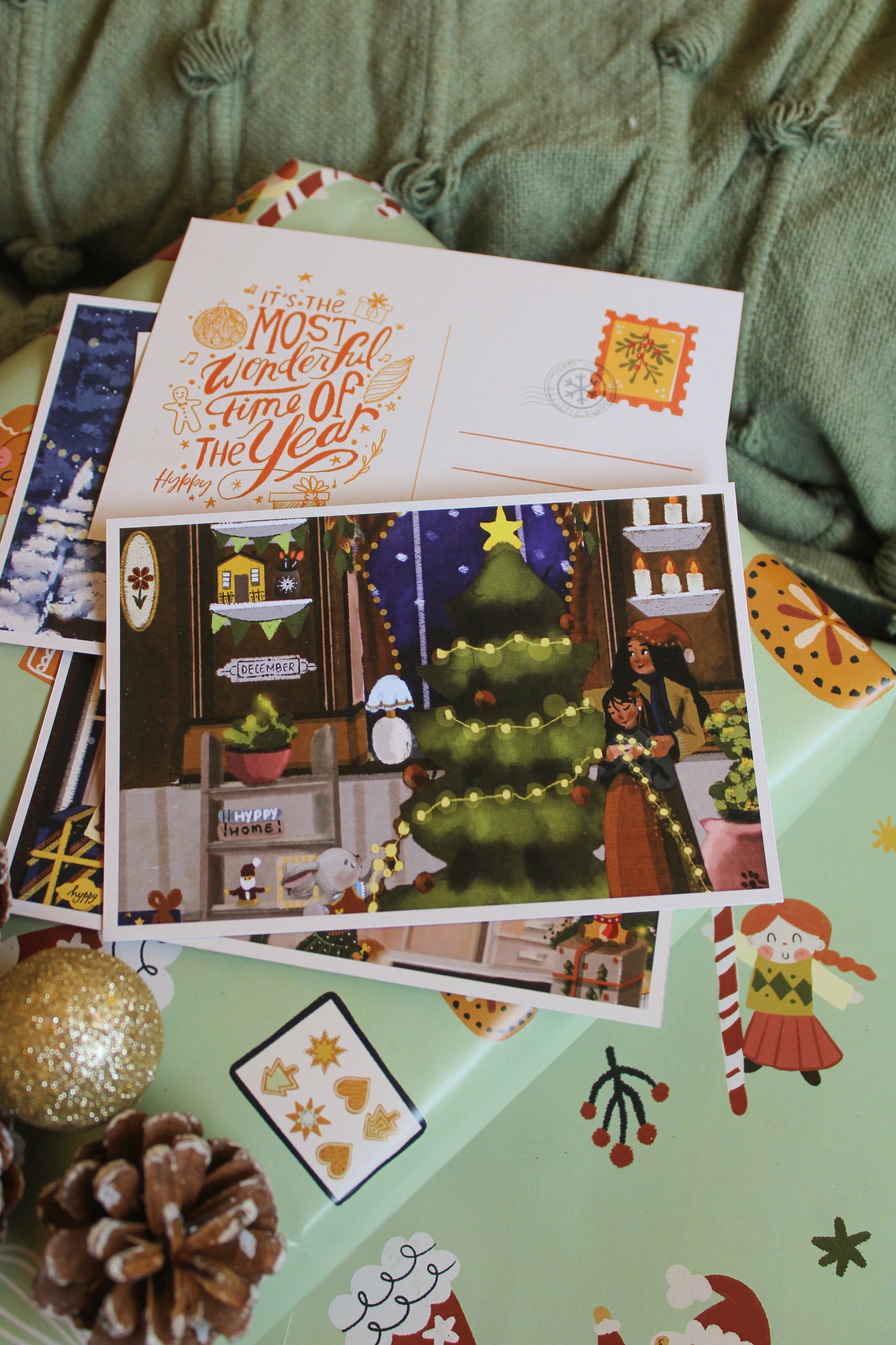 Christmas Postcards Pack of 8