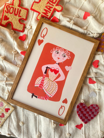 Queen of Hearts Print