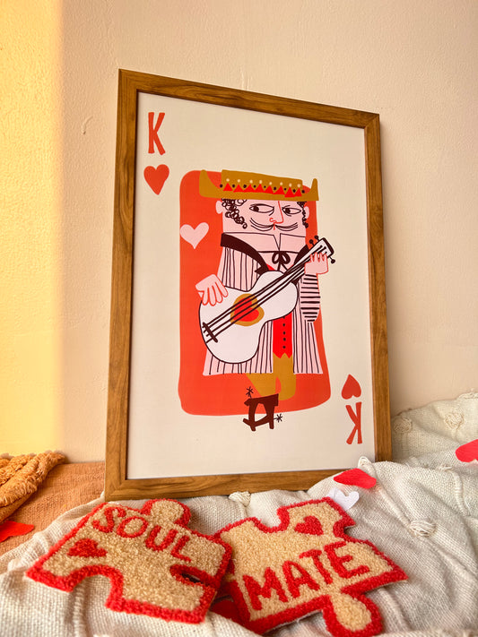 King of Hearts Print