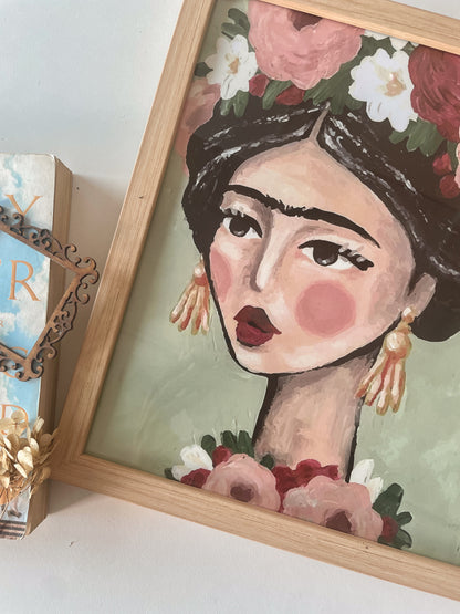 Frida with Roses Print