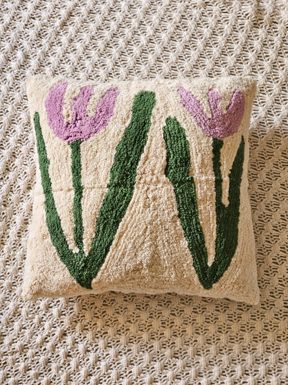 Tulips tufted Pillow Cover