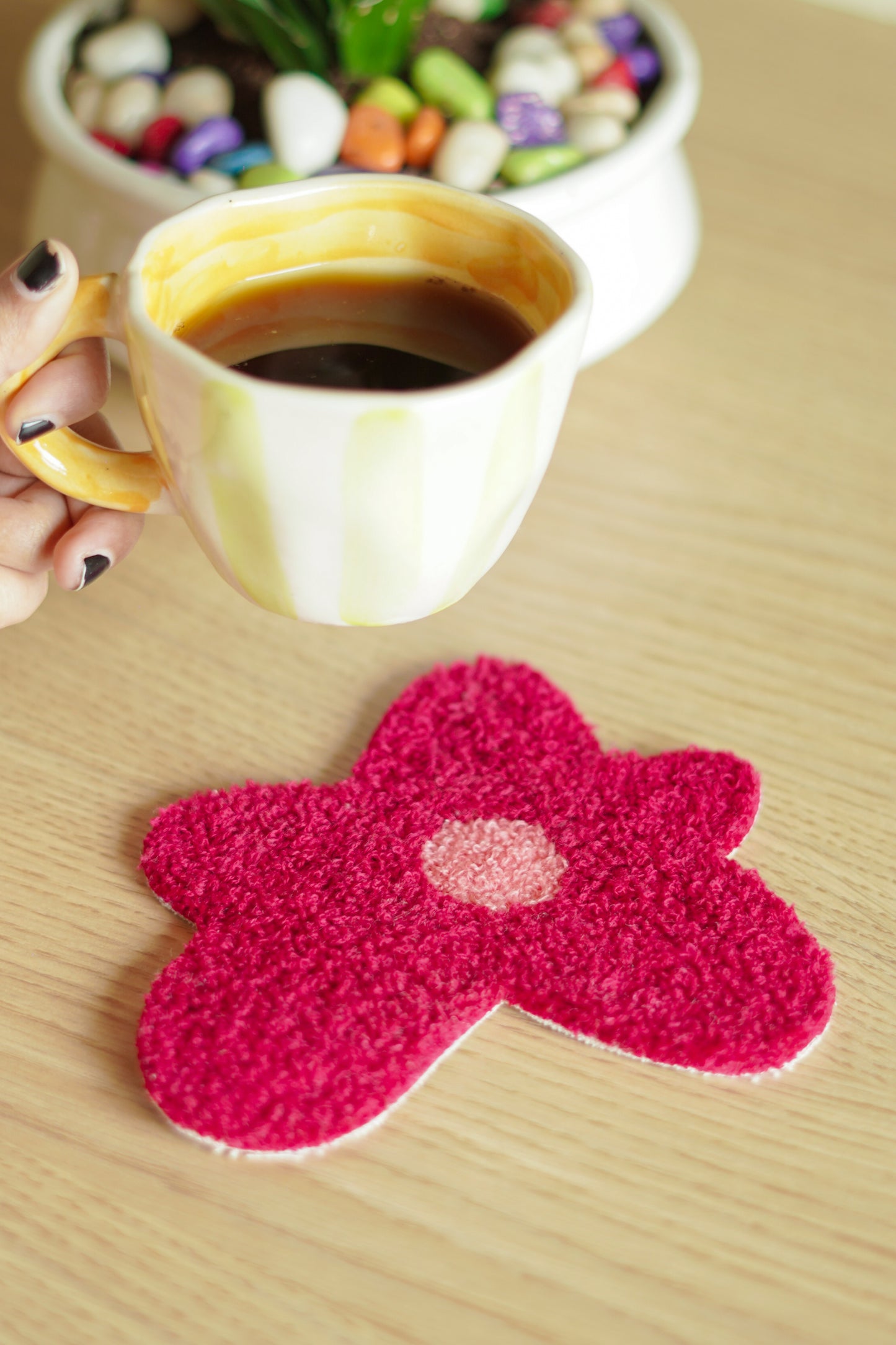 Whimsy Bloom Mug Rug