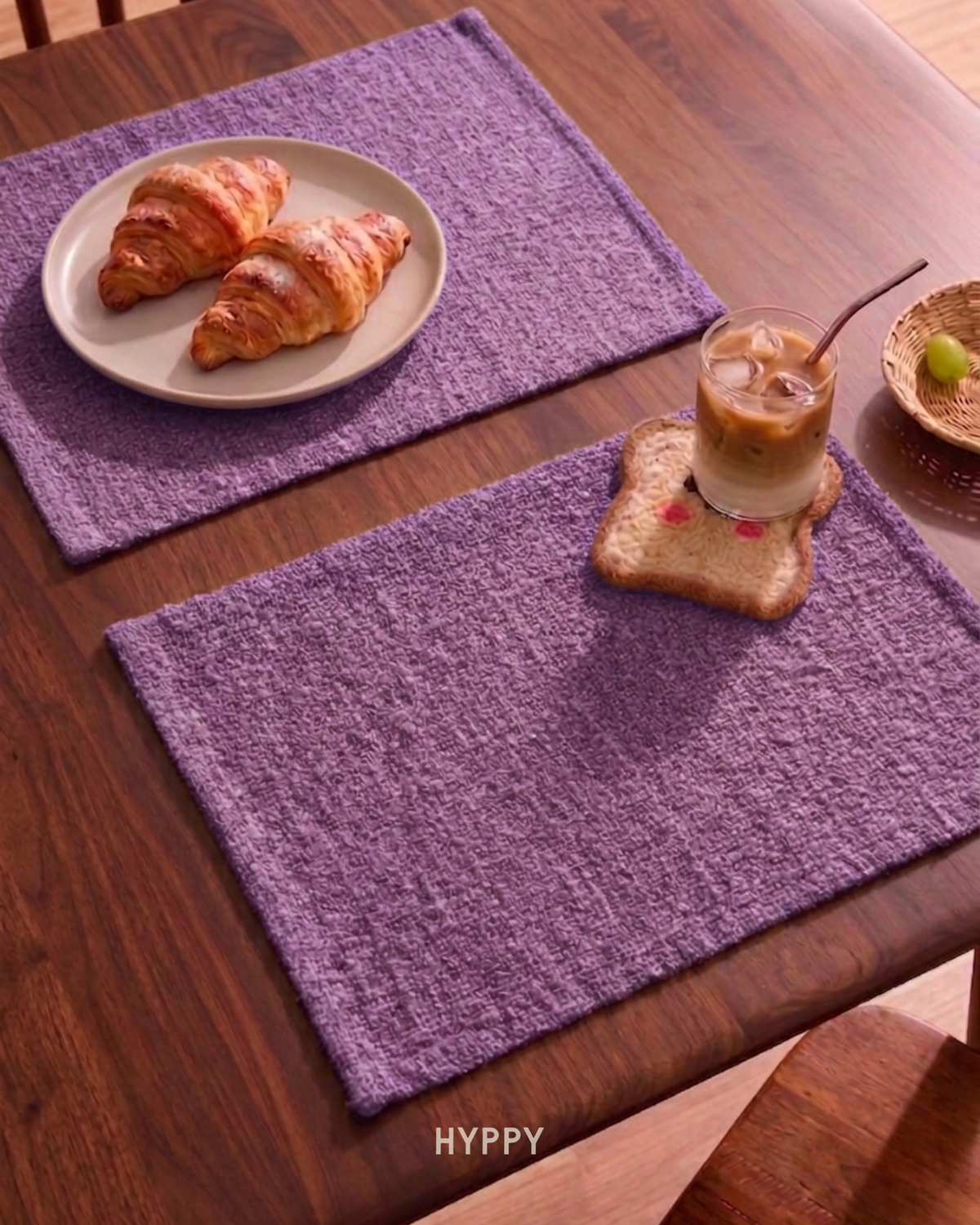 Dusty Lilac Textured placemats — included in the set