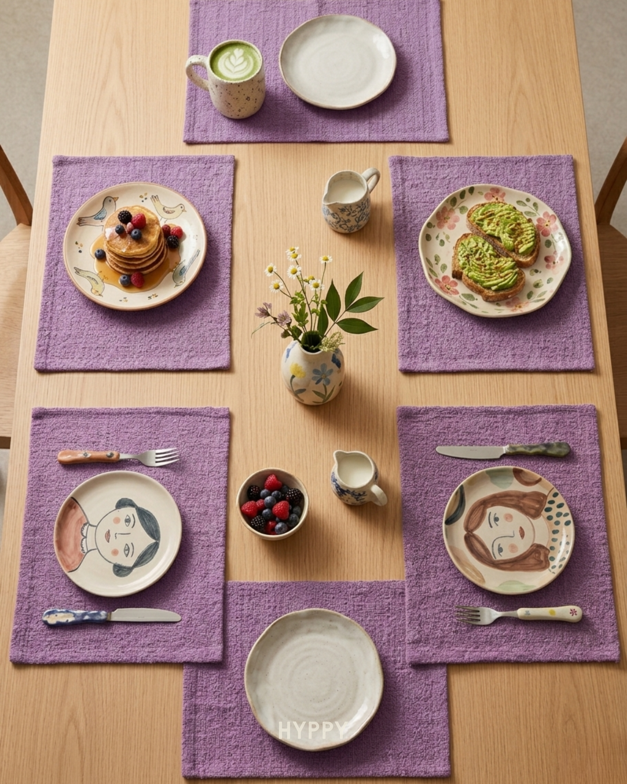 Dusty lilac Textured Placemats
