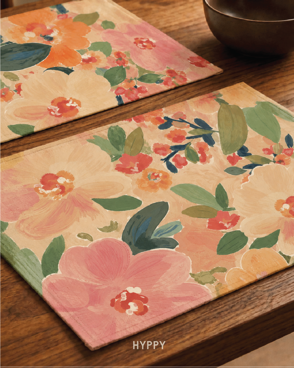 Garden Party Placemats — boho placemats, handcrafted in India by Hyppy