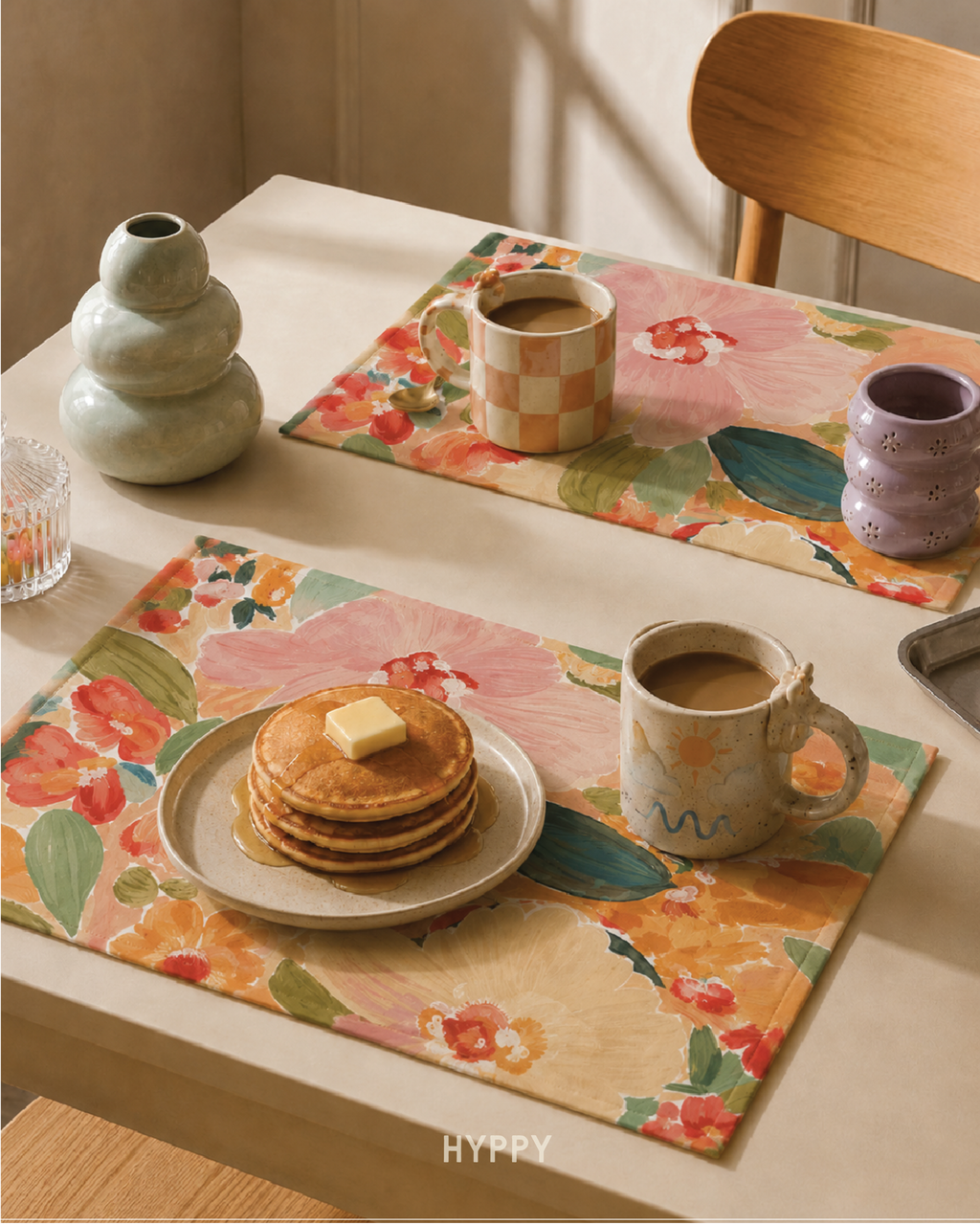 Garden Party Placemats — boho placemats, handcrafted in India by Hyppy