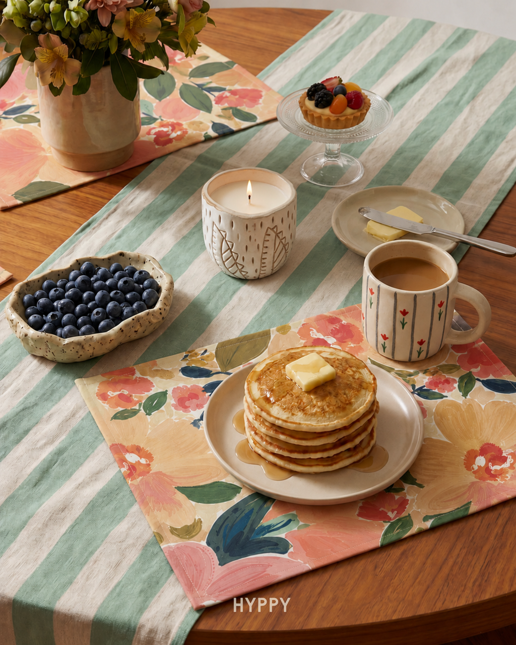 Garden Party Placemats — boho placemats, handcrafted in India by Hyppy