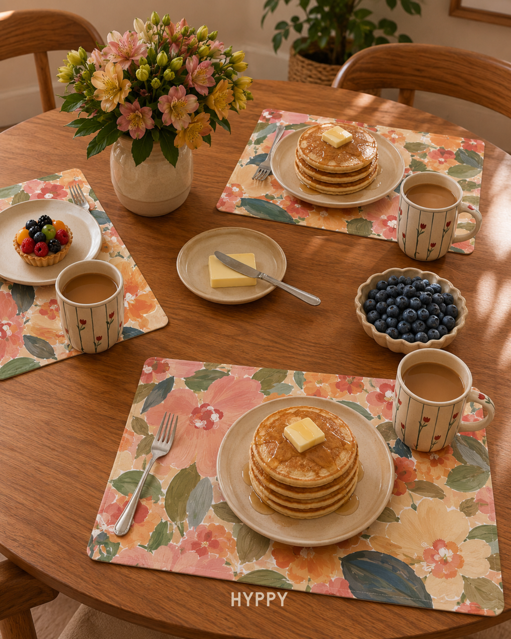 Garden Party Placemats — boho placemats, handcrafted in India by Hyppy